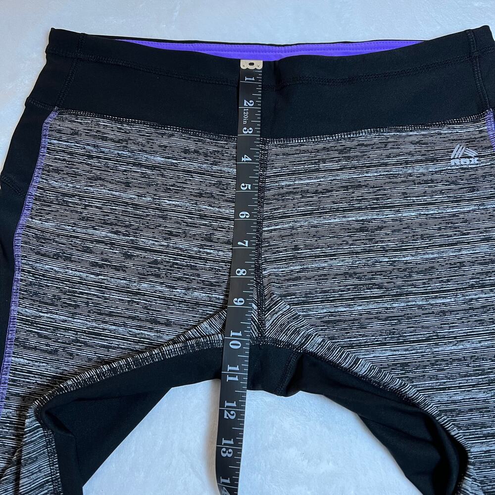 RBX Mid Rise Color Block Pull On Capri Workout Leggings Size XL Gym Athletic - Picture 7 of 8